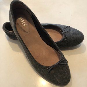 vintage BLOCH Grey Denim Ballet Flats